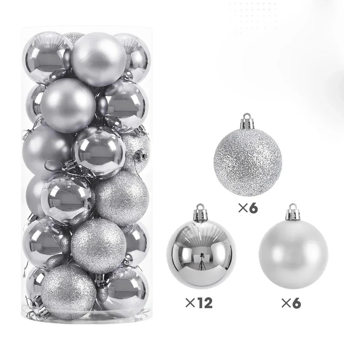 Virela Weihnachtskugeln – Set mit 24 Stück in verschiedenen Größen - Image 12