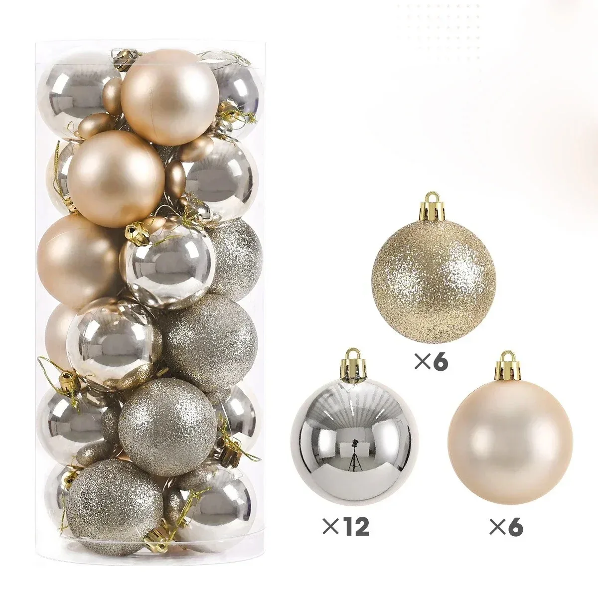 Virela Weihnachtskugeln – Set mit 24 Stück in verschiedenen Größen - Image 14