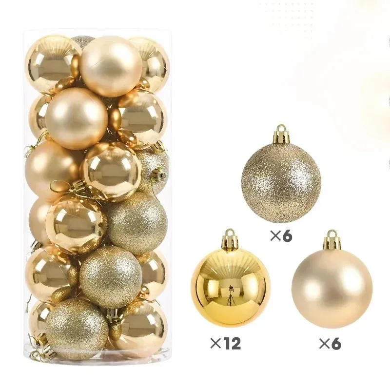 Virela Weihnachtskugeln – Set mit 24 Stück in verschiedenen Größen - Image 5