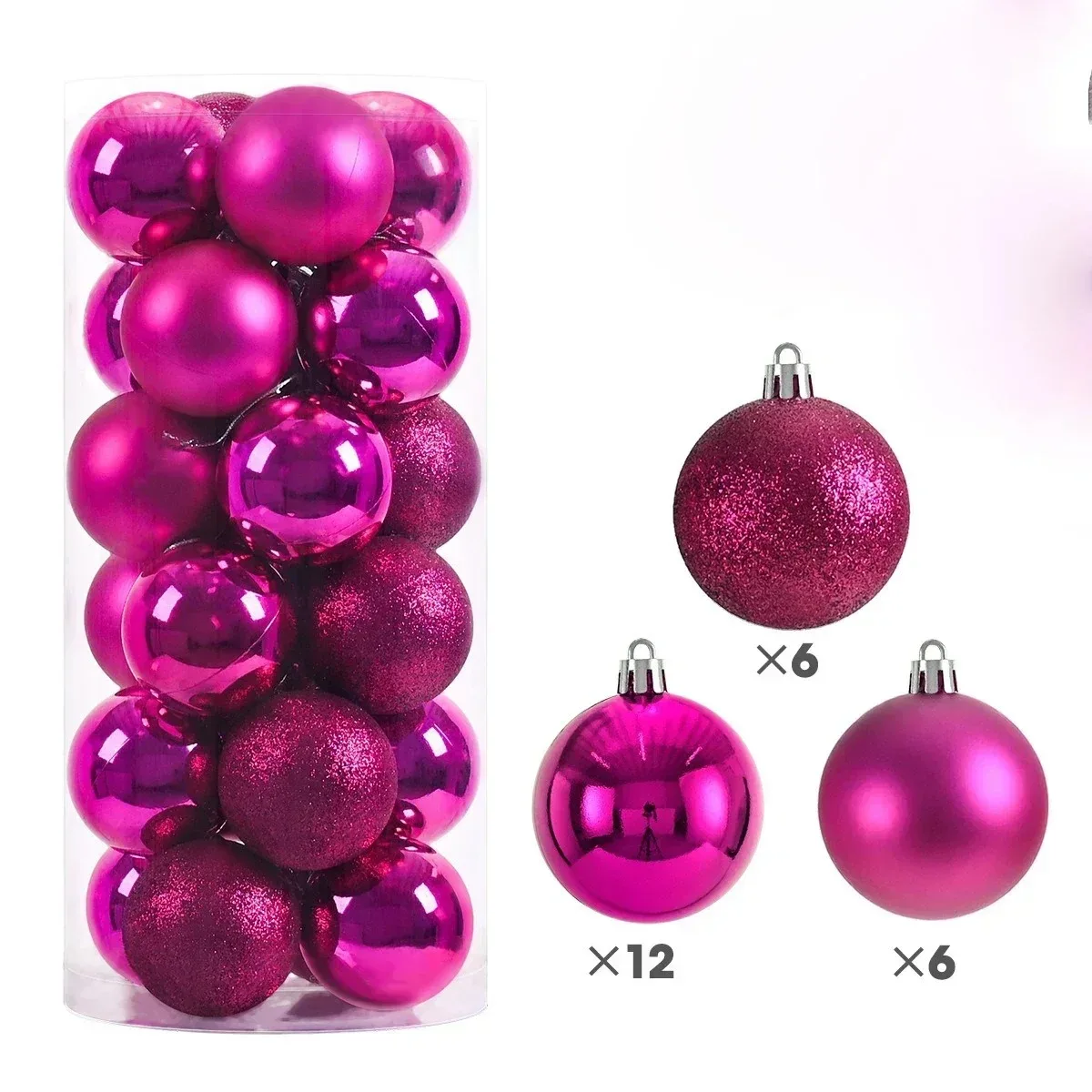 Virela Weihnachtskugeln – Set mit 24 Stück in verschiedenen Größen - Image 6