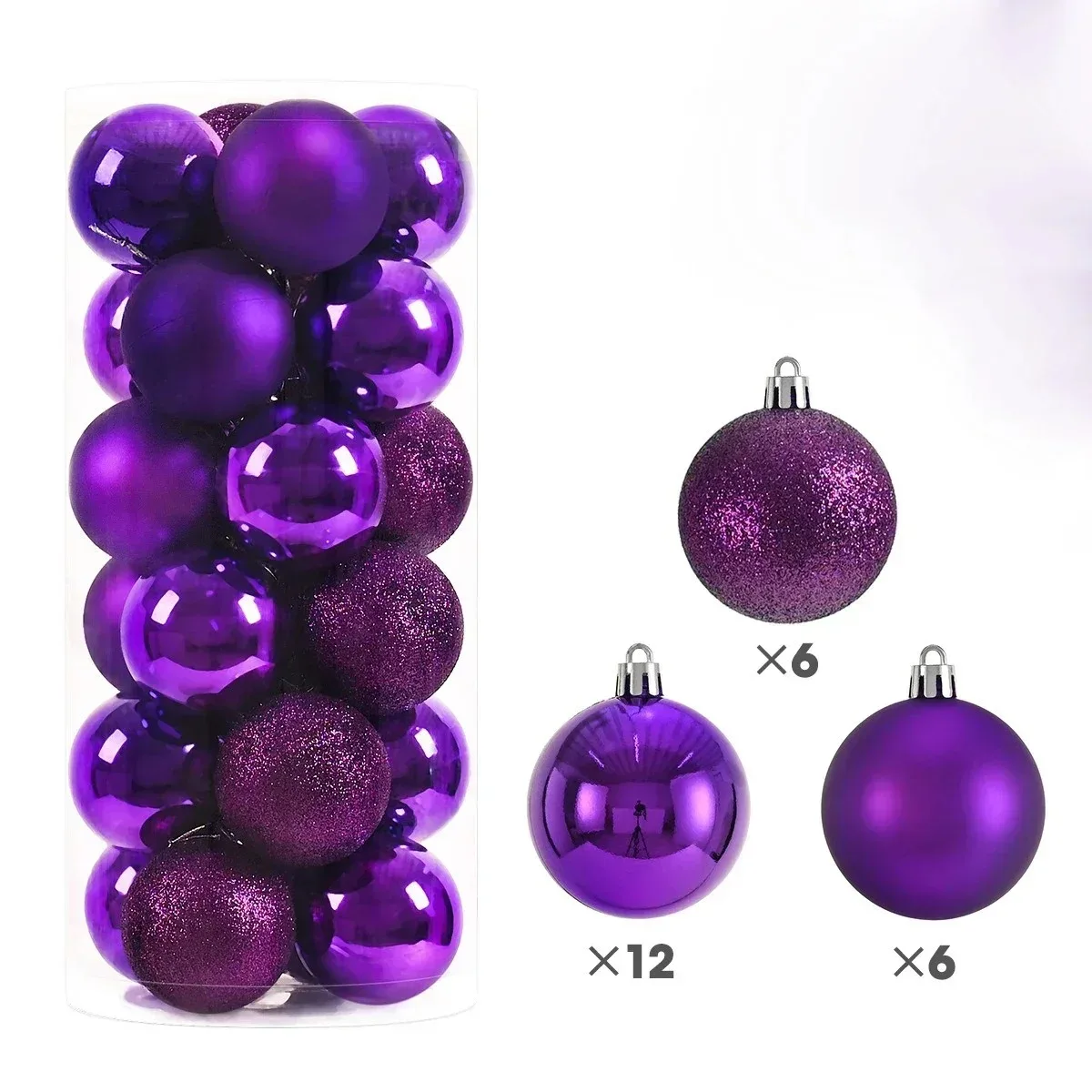 Virela Weihnachtskugeln – Set mit 24 Stück in verschiedenen Größen - Image 8