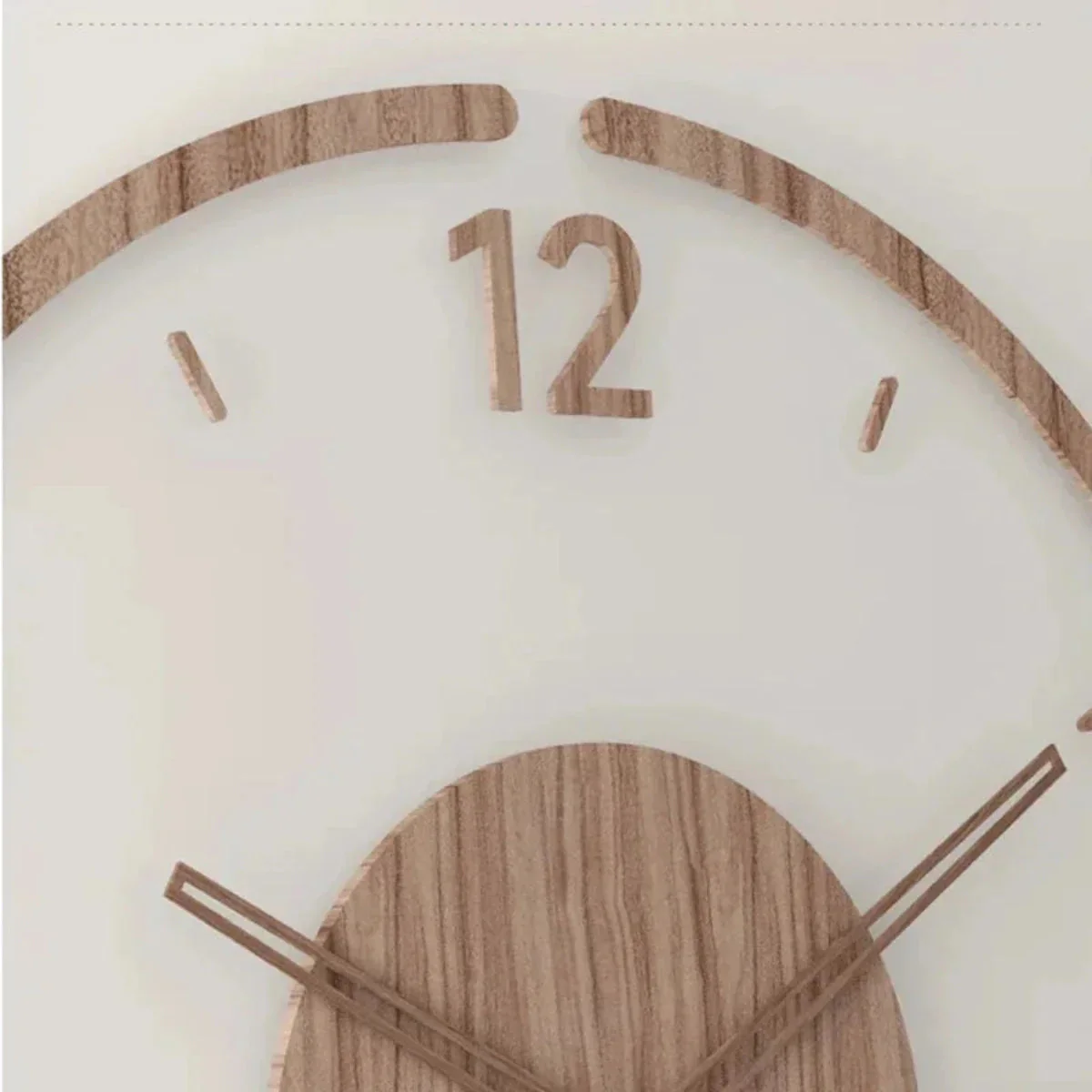 Yara Nordic Wanduhr – Glas und Buchenholz im skandinavischen Design - Image 4